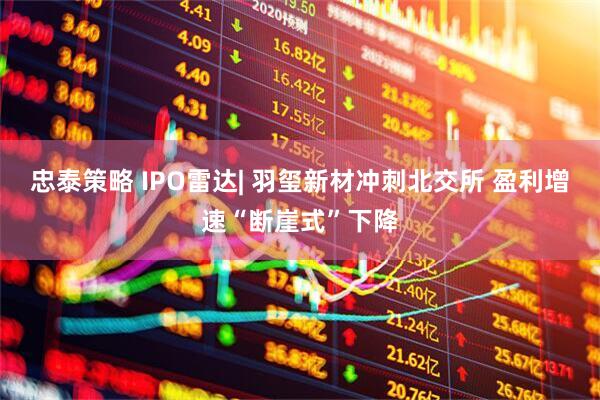 忠泰策略 IPO雷达| 羽玺新材冲刺北交所 盈利增速“断崖式”下降